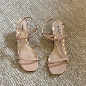 Light pink sandal heels